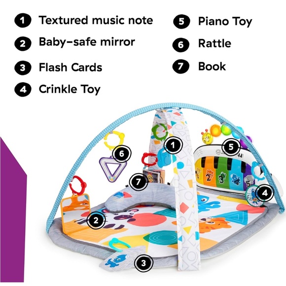 Baby Einstein book bundle and 4-in-1 kick piano playmat - Picture 2 of 8